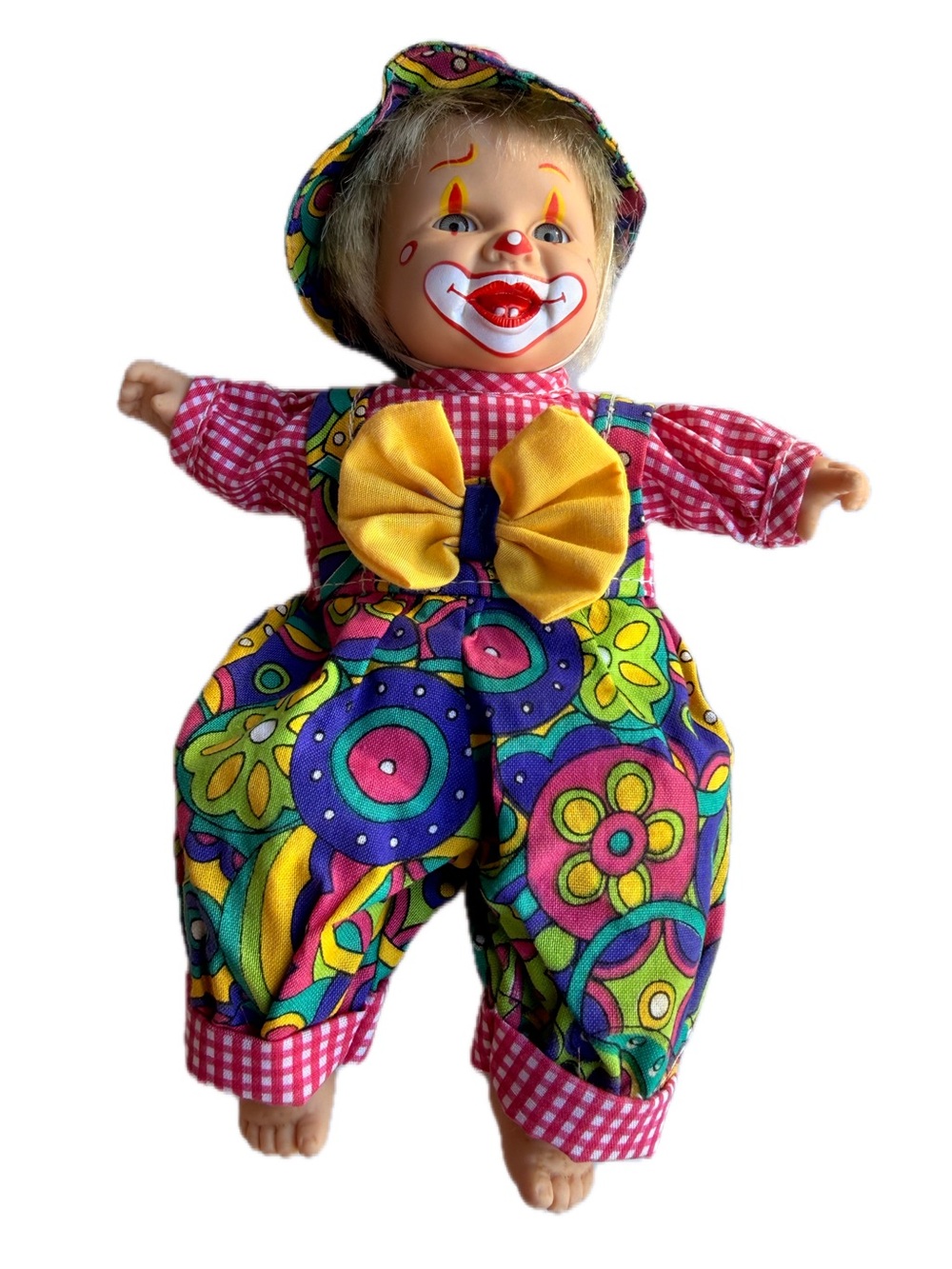 Vintage GiGo toy clown colorful bean filled